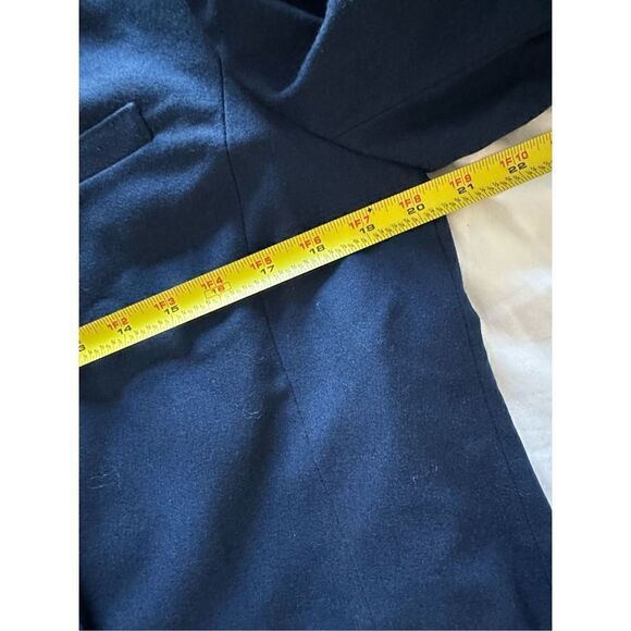 Vintage Pendleton Navy Blue Wool Cropped Pea Coat Jacket Blazer Size 14 - Picture 7 of 8
